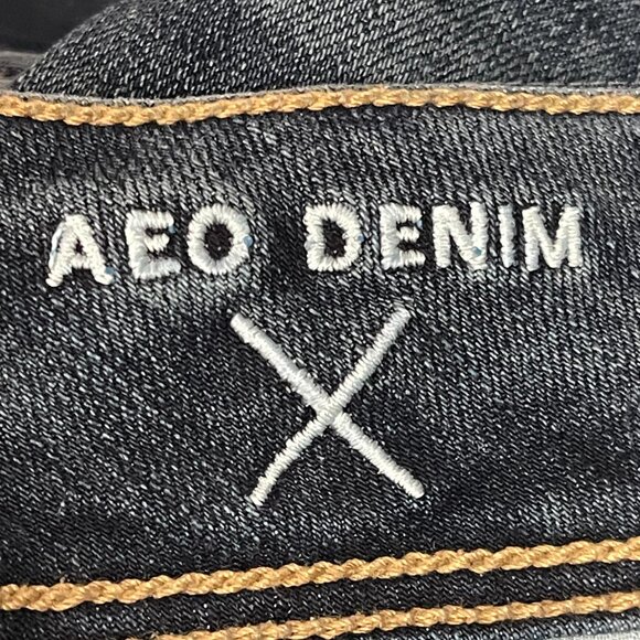 American Eagle Outfitters Jeans Women's SZ 12 Blue Denim Kick Boot SUPER STRETCH - Picture 5 of 13